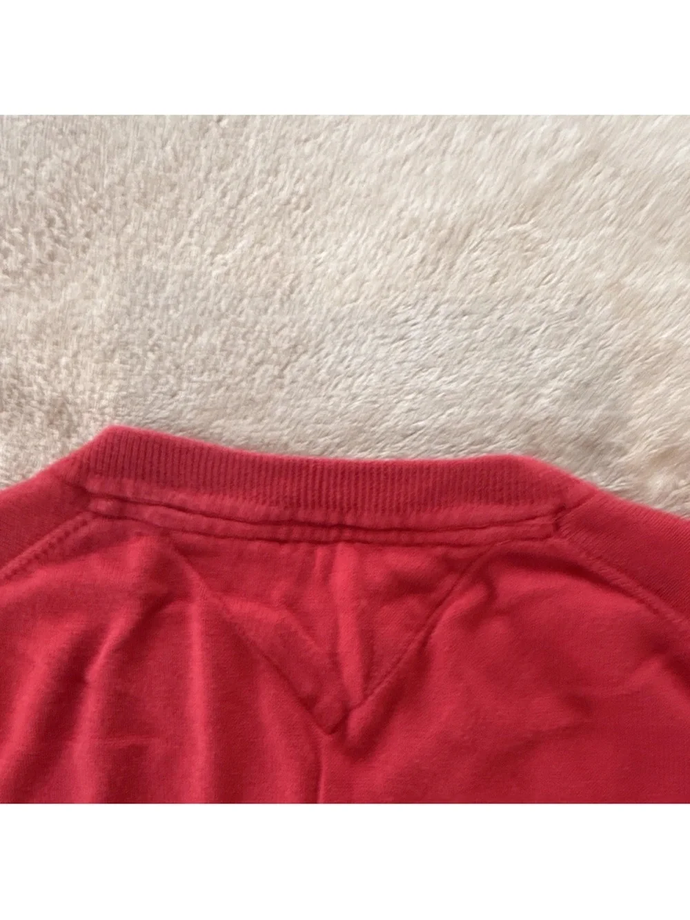Tommy Hilfiger Men's Bright Red V-Neck Sweater
